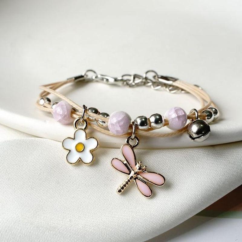 Handmade Drip Glaze Pendant Bracelet | Vintage Charms and Beads Bracelets | Perfect Gift for Girls
